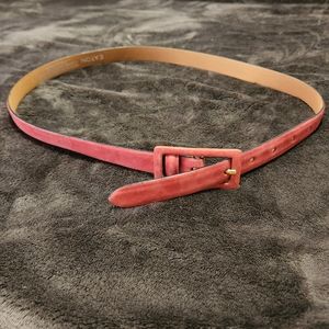 Genuine Calfskin skinny leather belt